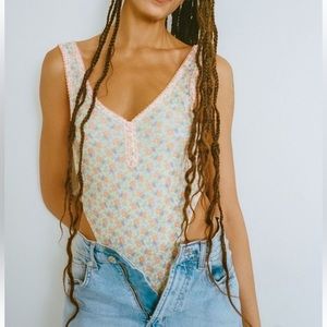 Urban Outfitters/Out From Under Crawford V Neck Bodysuit